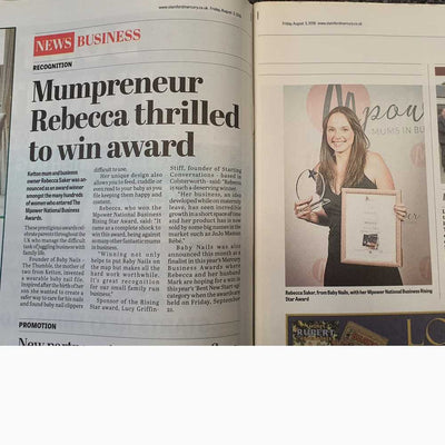 'Mumpreneur Rebecca thrilled to win award'