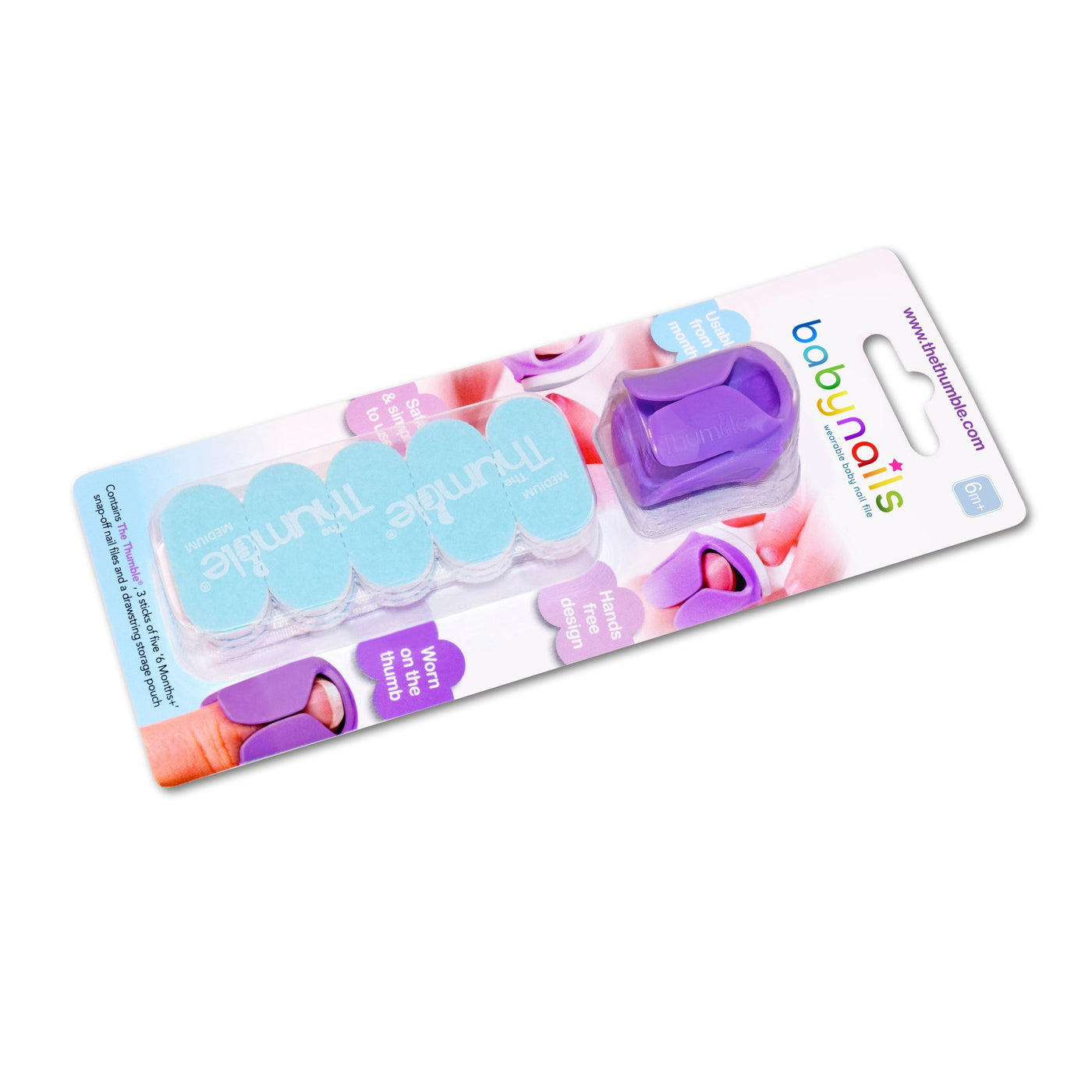 Baby Nails wearable baby nail file (6 Months+ pack) by Thumble Baby Care