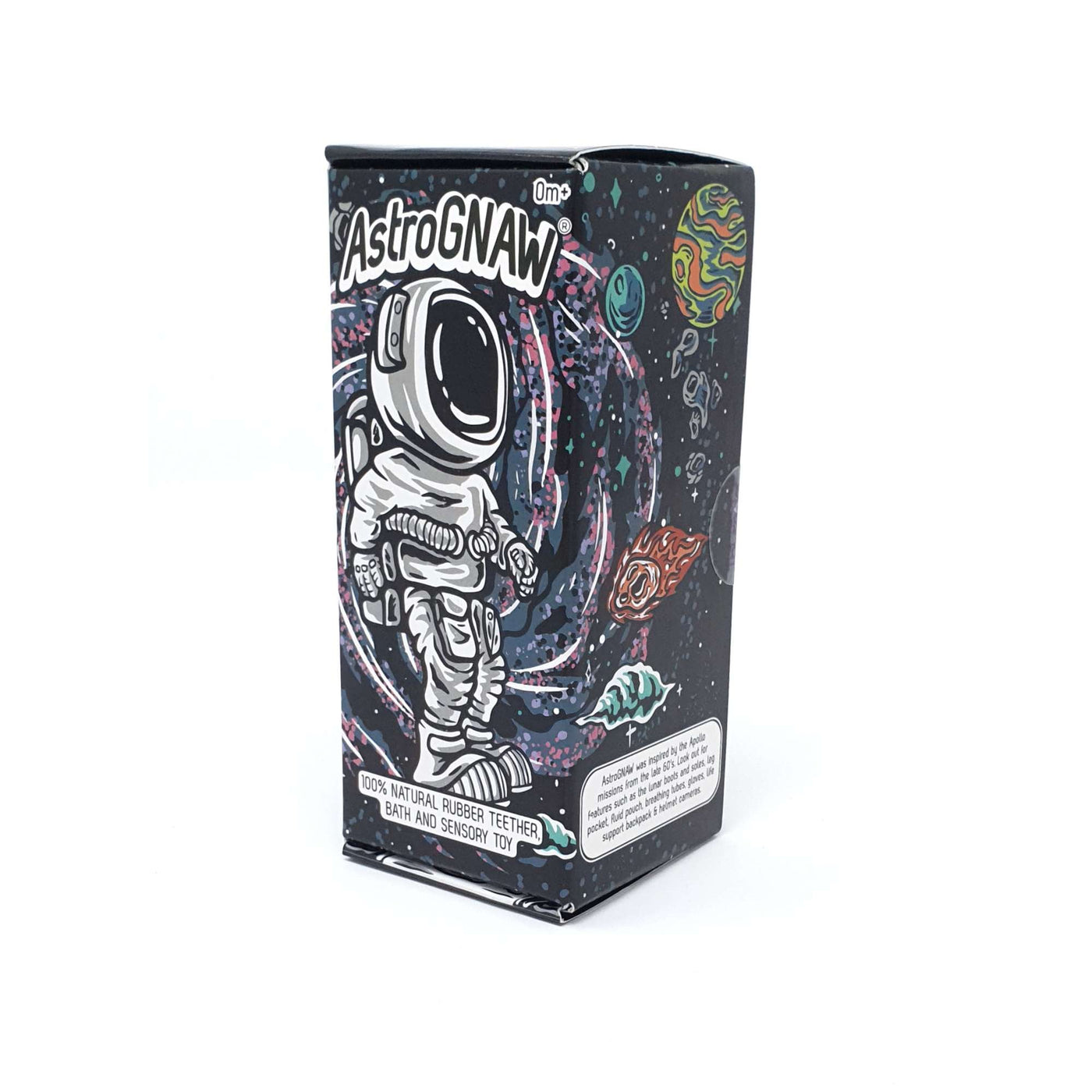 AstroGNAW Space Toy box shot front by Thumble Baby Care