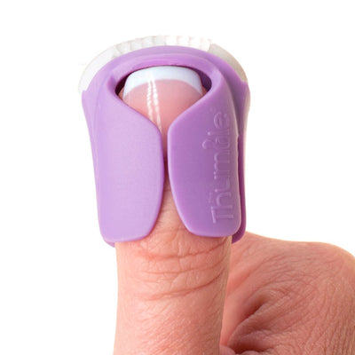 Baby Nails wearable baby nail file is worn on the thumb by Thumble Baby Care