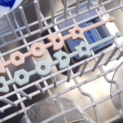 Squiggle Strap Silicone Toy Strap in the dishwasher